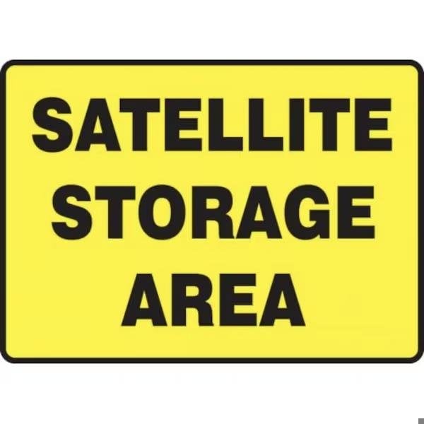 Accuform OSHA SAFETY SIGN SATELLITE STORAGE MCHL593XL MCHL593XL - main